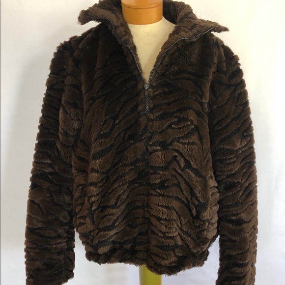 Frankly My Dear Jackets & Blazers - Frankly My Dear vintage 80s zebra faux fur coat